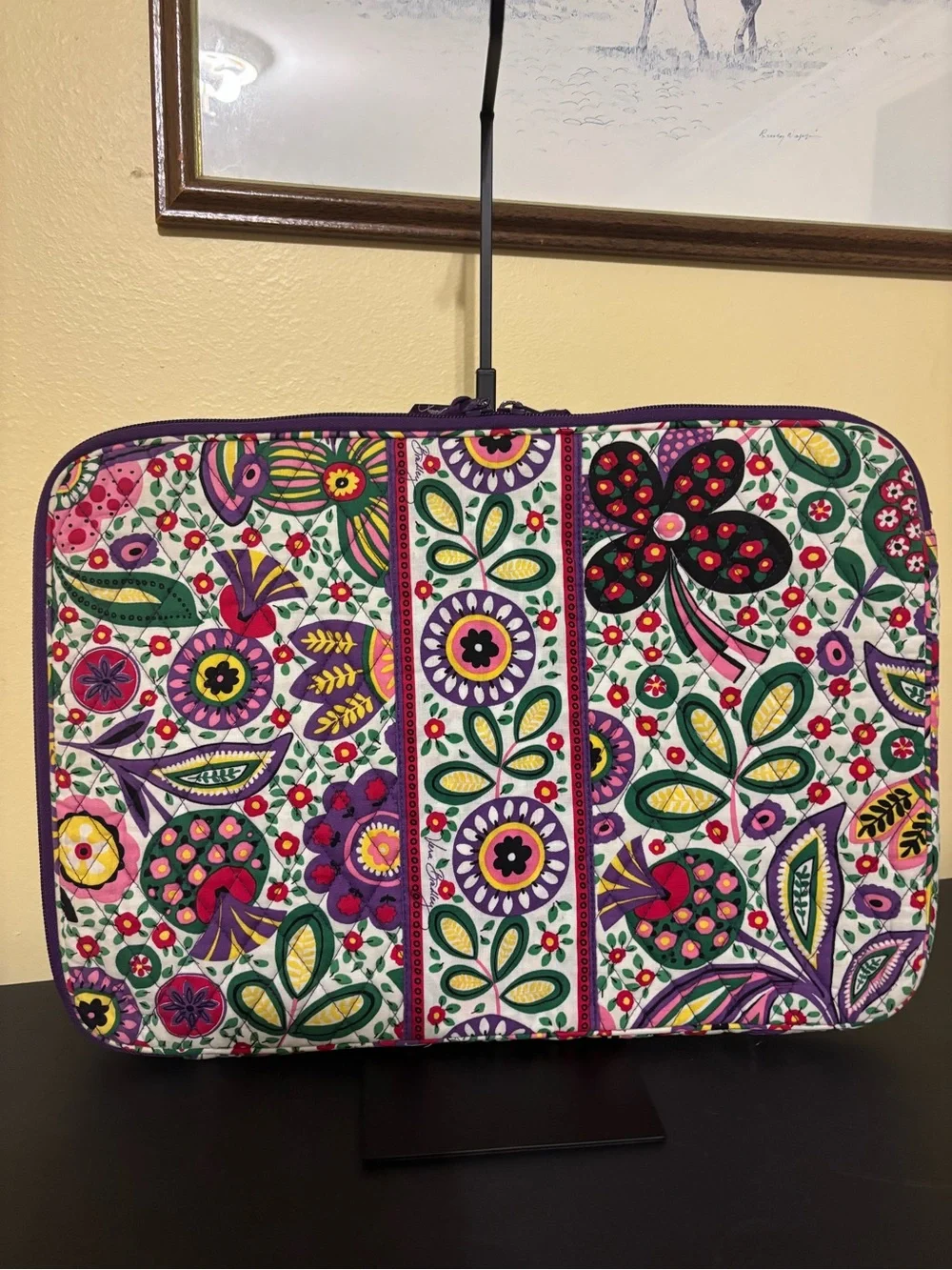 Vera Bradley Quilted Floral Laptop Sleeve - Purple/Pink Multi